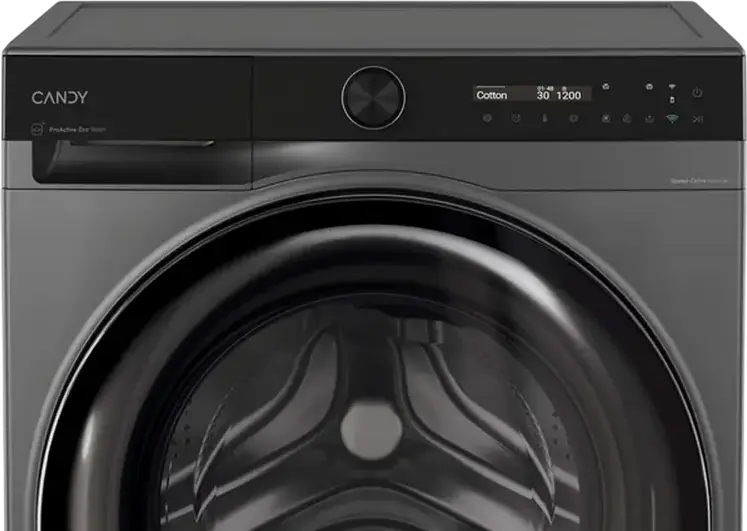 Стиральная машина Candy BS 48SB6G-S ProWash 700 с фронтальной загрузкой, 8кг, 1400об/мин, класс A, инверторный двигатель, пар, hOn Wi-Fi, Цвет: серый