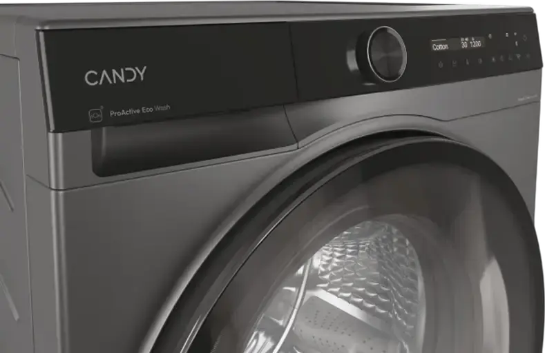 Стиральная машина Candy BS 48SB6G-S ProWash 700 с фронтальной загрузкой, 8кг, 1400об/мин, класс A, инверторный двигатель, пар, hOn Wi-Fi, Цвет: серый
