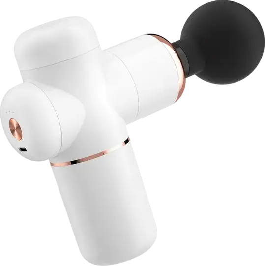 XO FG01 Smart Fascia Massage Gun, 4 Speed Gears, 3000mAh Battery, Type-C Charging, PC+ABS Material, with 4 Replacement Heads, White