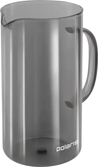 Polaris Graphit-1000FP French Press Coffee Maker, 1L Glass Beaker with Mesh Filter and Lid, Grey