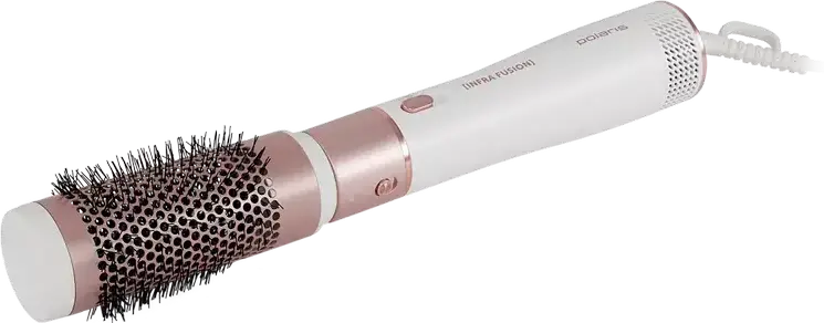 Uscător de păr-perie Polaris PHSB1214Mi, 1200W, Alb | Roz
