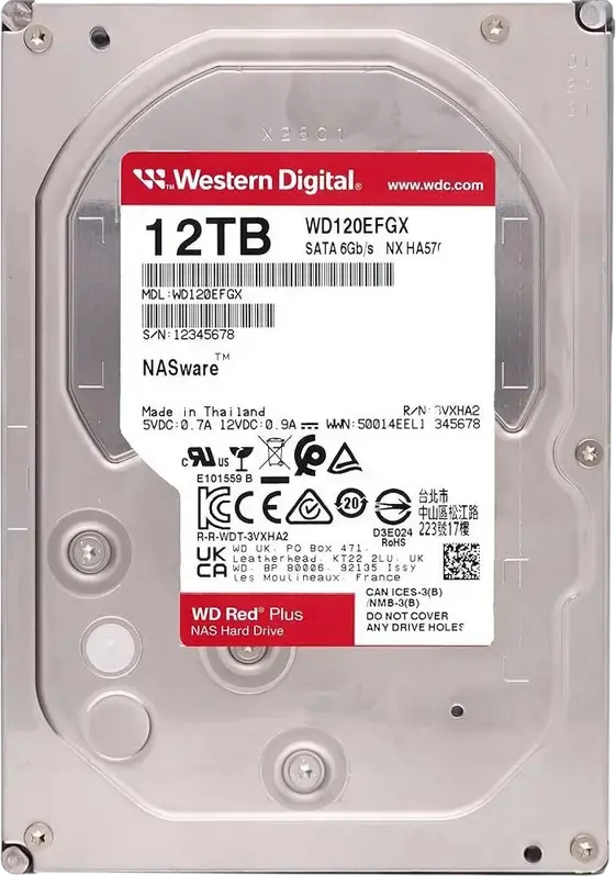 Unitate HDD Western Digital WD Red Plus, 3.5", 12 TB <WD120EFGX>