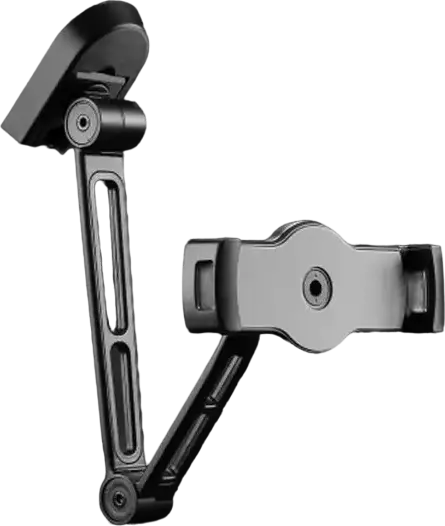 reflecta Tabula Wall II 2-in-1 Multi-Purpose Tablet Holder, Wall or Under Cabinet Mount, for 4.7" to 12.9" Tablets, 360 Rotation, Black Aluminum