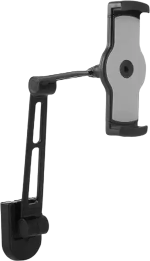reflecta Tabula Wall II 2-in-1 Multi-Purpose Tablet Holder, Wall or Under Cabinet Mount, for 4.7" to 12.9" Tablets, 360 Rotation, Black Aluminum