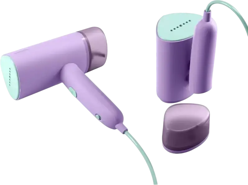 Philips STH3010/30 3000 Series Handheld Garment Steamer, 1000W, 100ml Detachable Tank, Foldable Ergonomic Design, Violet, Kills 99.9% Bacteria