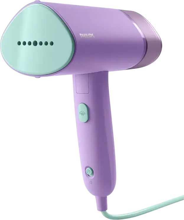 Philips STH3010/30 3000 Series Handheld Garment Steamer, 1000W, 100ml Detachable Tank, Foldable Ergonomic Design, Violet, Kills 99.9% Bacteria