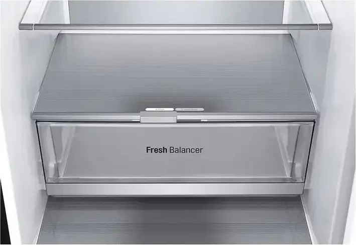 Frigider Combinat LG GBV7280BEV, No Frost, DoorCooling+, Smart Inverter Compressor, Capacitate 387L, Clasa Energetică B, Negru, 59.5x203x67.5 cm