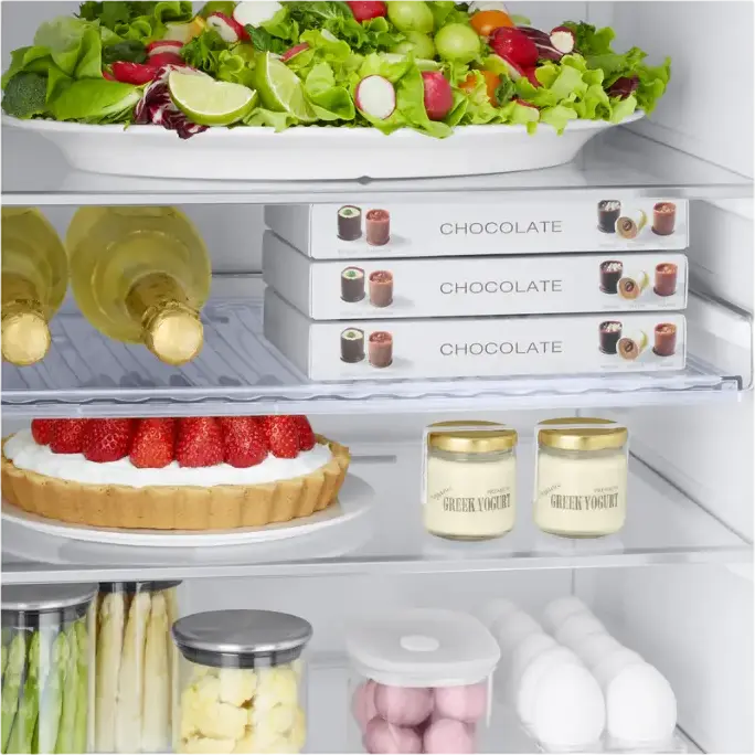 Samsung RB38C675ES9 Series 6 Combi Refrigerator, Bottom Freezer, 390L, No Frost, SpaceMax, Digital Inverter, SmartThings Wi-Fi, Stainless Steel, 203cm