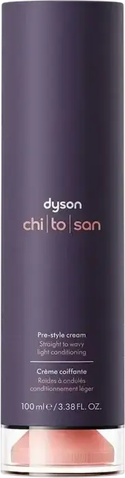 Стайлинг-крем Dyson Chitosan Pre-style 100мл для прямых и волнистых волос, средство против пушистости с маслом арганы и виноградных косточек, гибкая фиксация, технология Triodetic