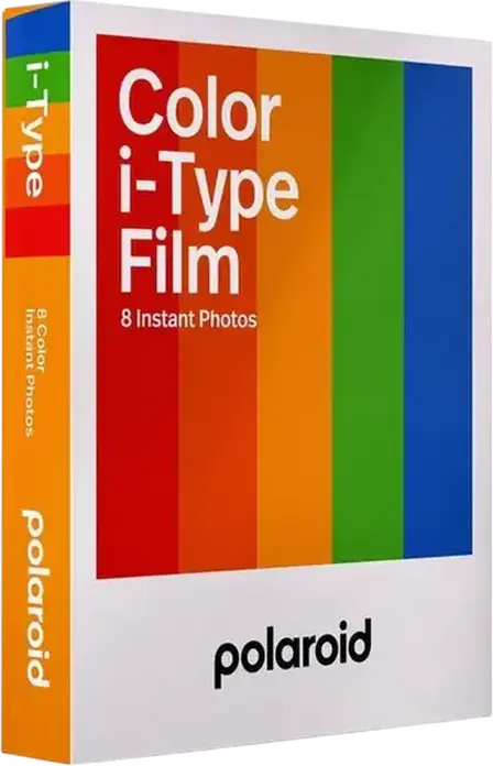 Film instant Polaroid Color i-Type pentru camere i-Type, ISO 640, Finisaj Lucios cu Borduri Albe, Aria Imaginii 7.9 x 7.9 cm