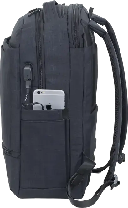 RivaCase Biscayne 8365 Laptop Backpack for 17.3" Laptops and 10.5" Tablets, Water-resistant Polyester, 25L, Gaming Accessory Section, Black