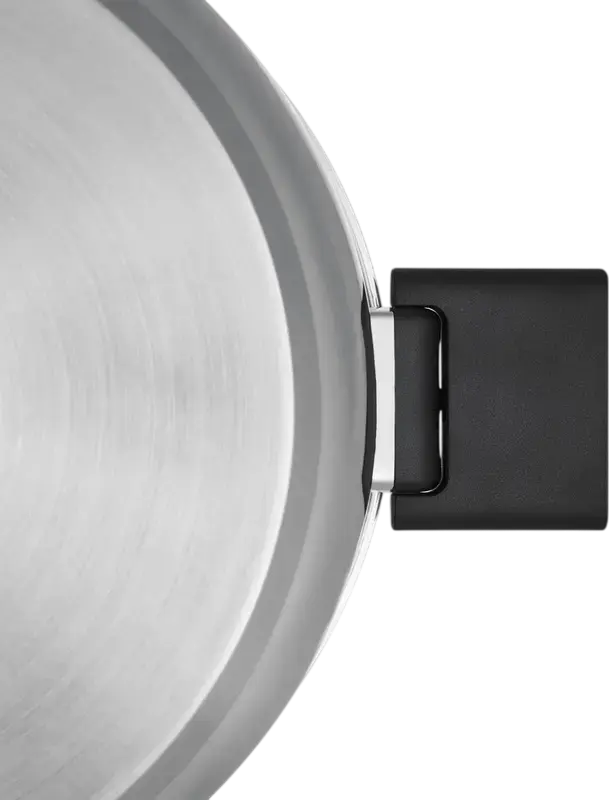 RESTO Anser 92205 Stainless Steel Casserole Pot, 5.8L, 24cm Diameter, Glass Lid, Volume Markings, Induction Compatible, Grey