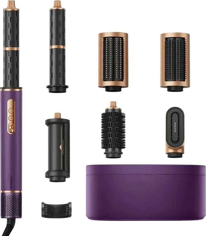 Styling Hair Dryer Dreame Airstyle Pro, 1300W, Motor 110,000 RPM, Ionizare, 7 Accesorii, Jet de Aer Rece, Culoare: Violet