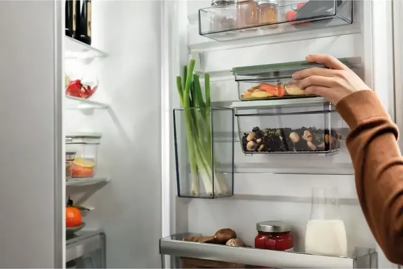 Containere pentru conservarea alimentelor sub vid Electrolux EVFB1, plastic fără BPA, etanșare ermetică cu indicator de dată, Verde