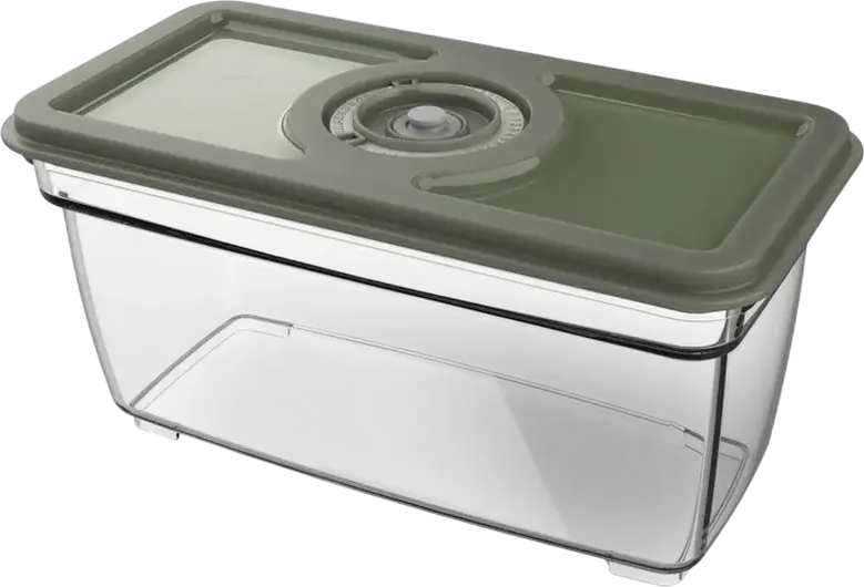 Containere pentru conservarea alimentelor sub vid Electrolux EVFB1, plastic fără BPA, etanșare ermetică cu indicator de dată, Verde