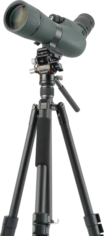 Vanguard VESTA GO 234AV10 Aluminum Travel Tripod with VEO PV-10 Fluid Video Head, QS-55P Arca-standard Plate, 150.9cm Max Height, 5kg Load, Black