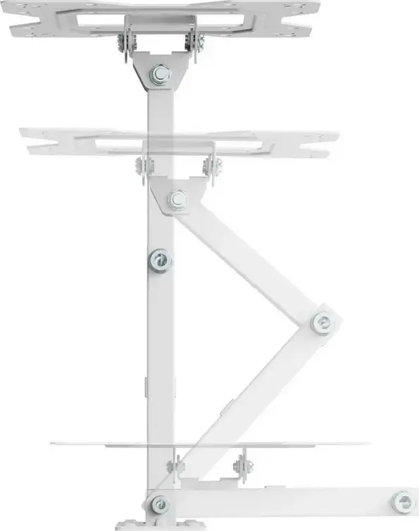 Кронштейн настенный KIVI Motion-223W с наклоном и поворотом для экранов 23-43 дюйма, белый, нагрузка до 30 кг, VESA 100x100 200x200, наклон +3/-10, поворот 90