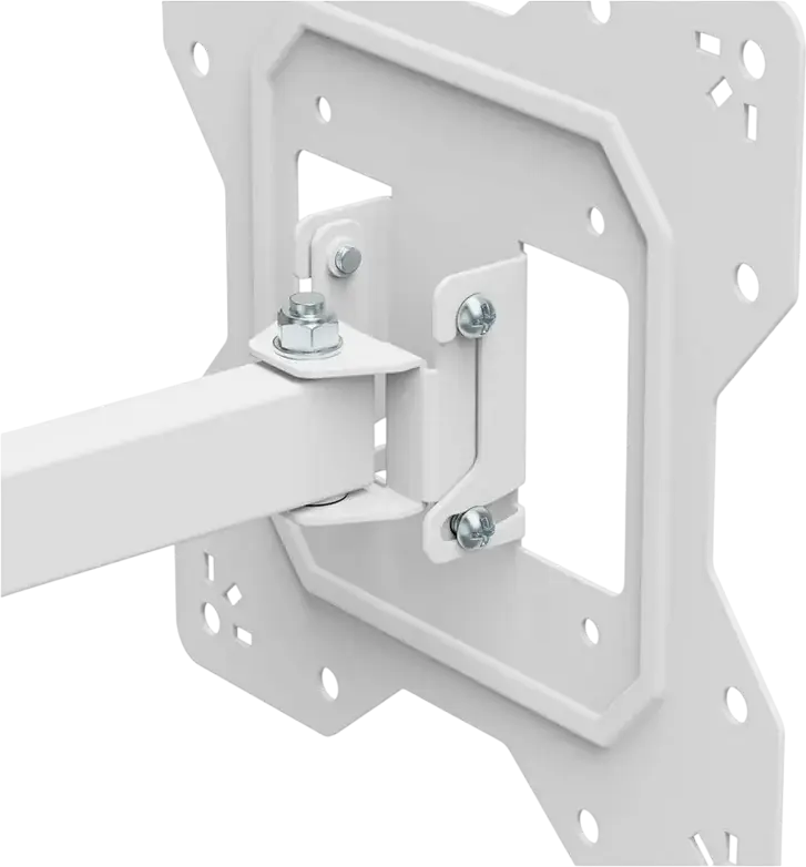 Кронштейн настенный KIVI Motion-223W с наклоном и поворотом для экранов 23-43 дюйма, белый, нагрузка до 30 кг, VESA 100x100 200x200, наклон +3/-10, поворот 90