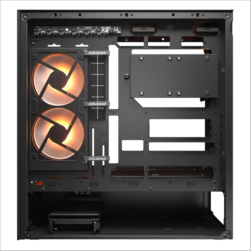 Cougar CFV 235 Midi-Tower Gaming Case, Black, Tempered Glass, ATX/Micro ATX/Mini ITX, Central Floating Ventilation, ARGB Fans, USB-C 3.2 Gen 2x2
