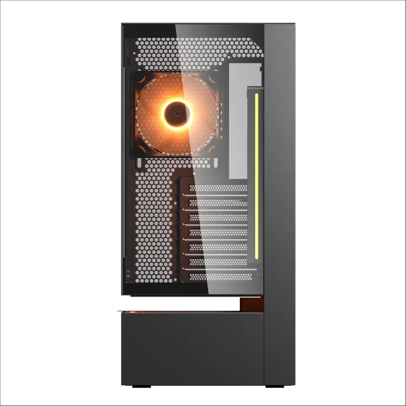 Cougar CFV 235 Midi-Tower Gaming Case, Black, Tempered Glass, ATX/Micro ATX/Mini ITX, Central Floating Ventilation, ARGB Fans, USB-C 3.2 Gen 2x2