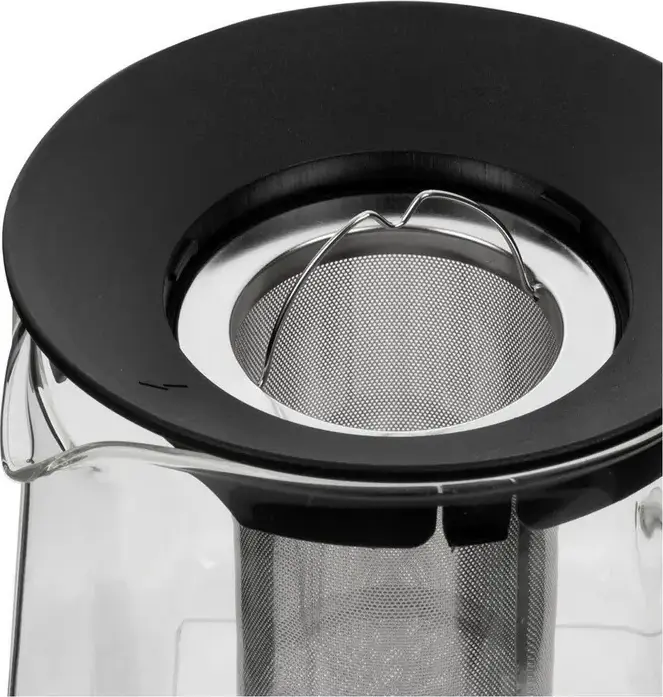 RESTO 90515 Glass Teapot with Stainless Steel Mesh Infuser, 1L Transparent Tea Pot for Loose Leaf Tea, Dishwasher Safe, Gift Box Packaging