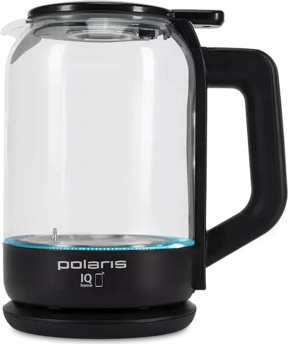 Polaris PWK1712CGLD Wi-Fi Smart Electric Glass Kettle, 1.5L, 2150W, IQ Home App Control, 5 Temperature Presets, Keep Warm, Dry Boil Protection, Black