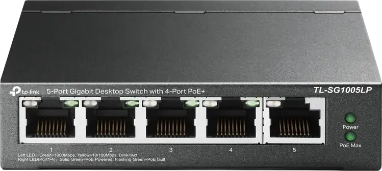 Comutator PoE TP-LINK TL-SG1005LP, 4x IEEE 802.3af/at