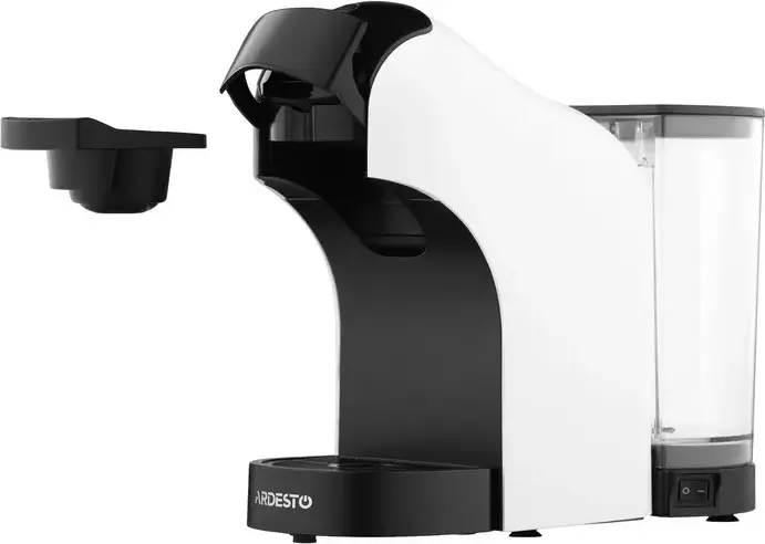 Ardesto YCM-CNDE 3-in-1 Capsule Coffee Maker, 1400W, 20 Bar Italian Pump, Compatible with Nespresso, Dolce Gusto and Ground Coffee, 0.9L Tank, White