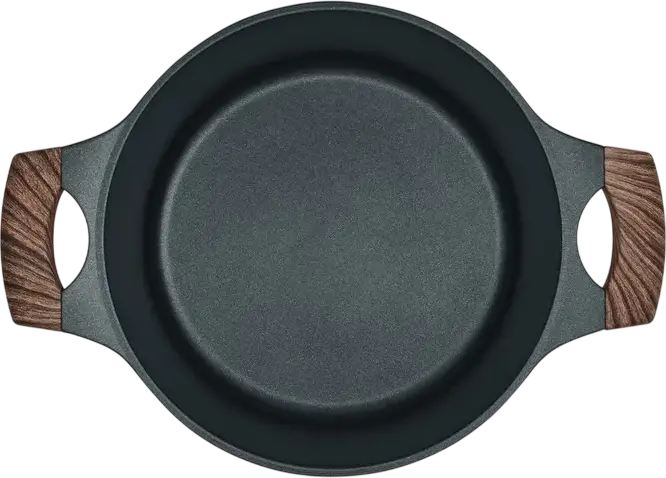 Oală RESTO 93903 RAN cu capac de sticlă, 4.2L, 24cm, Aluminiu cu strat neadereant PFLUON, Negru, compatibilă cu plite gaz, electrice și vitroceramice