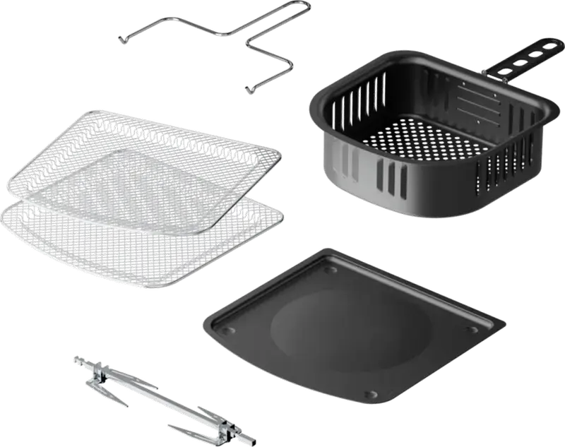 Frigătoare cu aer cald Electrolux EAF12B Seria 800, Cuptor Air Fryer 12L, 1800W, Negru, Înveliș Antiaderent, Rotiserie, Coapte, Deshidratare, Ușă de Sticlă