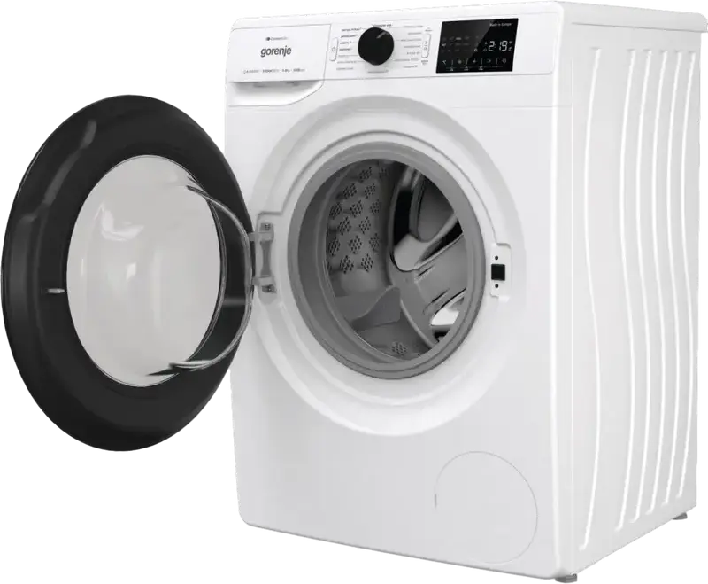 Gorenje WPNEI84A1SWIFI Front-Loading Washing Machine, 8kg, Inverter PowerDrive Motor, WaveActive Drum, SteamTech, ConnectLife Wi-Fi, 1400 rpm, White