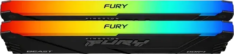 Kingston FURY Beast RGB DDR4 64GB (2x32GB) 3600MHz PC4-28800 CL18 RAM Kit KF436C18BB2AK2/64, Intel XMP 2.0, AMD Ryzen Ready, Black