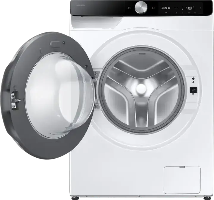 Masina de spalat rufe cu incarcare frontala Samsung WW90DG6G94LKUA Seria 6000, 9kg, Clasa Energetica A, 1400 rpm, AI Ecobubble, Auto Dispense, Hygiene Steam, Alb/Negru