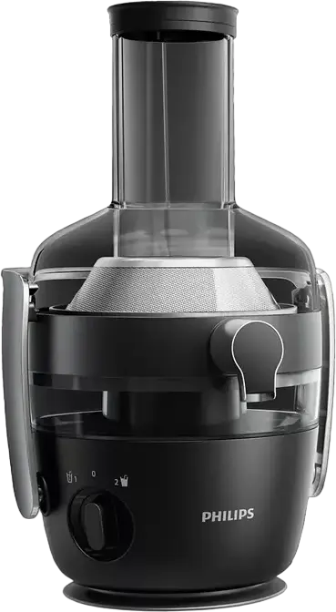 Sorbător de fructe centrifugal Philips Avance Collection HR1919/70, 1000W, Tub de alimentare XXL 80mm, Tehnologie FiberBoost, Sistem Anti-picurare, Negru