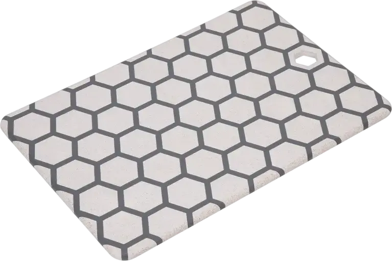 RESTO 95401 SHAM Plastic Cutting Board, Beige, Knife-Friendly Surface, Dishwasher Safe, 20 x 13.8 x 0.8 cm