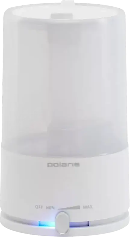 Umidificator de aer ultrasonic Polaris PUH 7605, rezervor apa 4.5L, consum 350 ml/h, acoperire 45 m2, control mecanic, plastic ABS alb