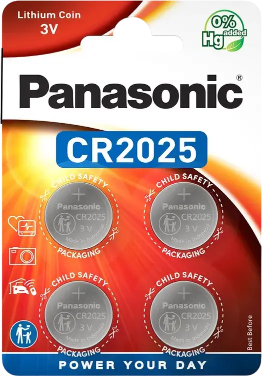 Baterii rotunde Panasonic CR-2025EL, CR2025, 220mAh, 4buc.
