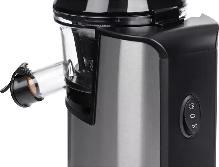Ardesto JEG-1330S Slow Masticating Juicer, 200W, 90 rpm, Stainless Steel & Polycarbonate, 0.6L Containers, Reverse Function, Silver/Black