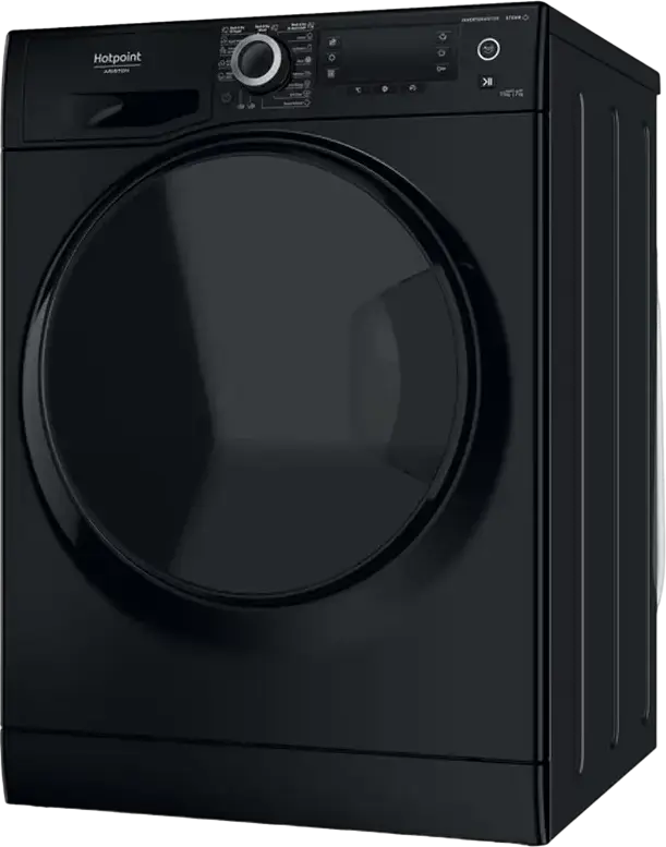 Masina de spalat si uscat Hotpoint-Ariston NDD 11725 BDA EE cu uscare, 11kg Spalat/7kg Uscat, Motor Inverter, Steam, Display LCD, Negru