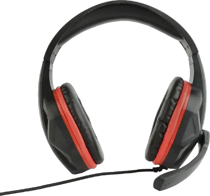 Gembird GHS-03 Gaming Headset, Over-Ear Semi-Open Dynamic 40mm Drivers, Omnidirectional Microphone, Volume Control, 2m Cable, Black/Red, for PC and Laptop