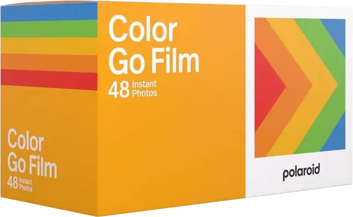 Polaroid Go Color Instant Film, ISO 640, Square Format 47 x 46 mm, Glossy Finish White Border, 48 Photos (3 Packs of 8)