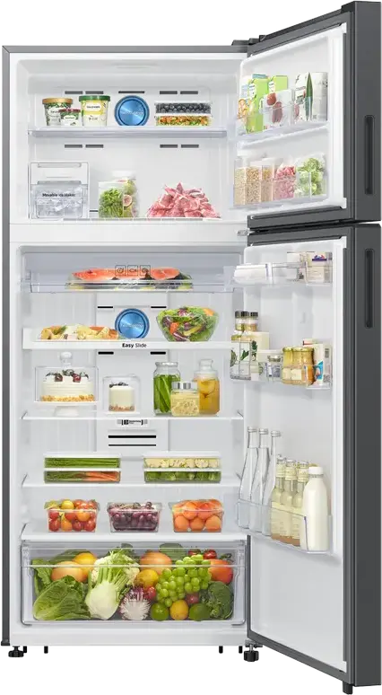 Frigider Samsung RT53DG7A14S9EO cu congelator sus, 530L, Twin Cooling Plus, No Frost, Digital Inverter, SmartThings AI Energy, Inox