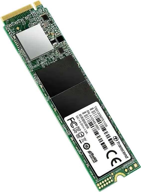 SSD Transcend 110S PCIe NVMe M.2 2280 1000GB TS1TMTE110S 3D NAND TLC Gen3 x4 Citire 1700MB/s Scriere 1400MB/s cu LDPC si S.M.A.R.T.