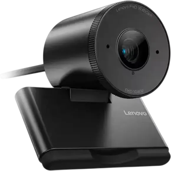 Веб-камера Lenovo FHD 4XC1Q44952, 1080p 30fps, автофокус, двойные микрофоны с шумоподавлением, шторка приватности, USB Type-A, сертификация Microsoft Teams, черная
