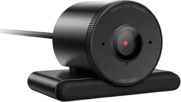 Веб-камера Lenovo FHD 4XC1Q44952, 1080p 30fps, автофокус, двойные микрофоны с шумоподавлением, шторка приватности, USB Type-A, сертификация Microsoft Teams, черная