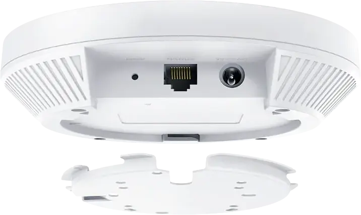 TP-Link EAP650 AX3000 Ceiling Mount WiFi 6 Access Point, Dual-Band 2976 Mbps, 160 MHz, Gigabit PoE+, Omada SDN, MU-MIMO, WPA3, White