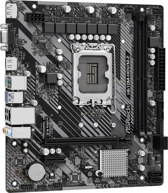 Placă de bază ASRock H610M-HDV/M.2 R2.0, LGA1700, Intel H610, Micro-ATX