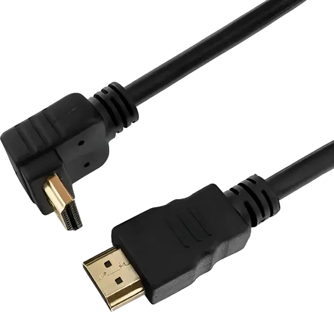 Кабель HDMI Cablexpert CC-HDMI490-6 High-Speed с Ethernet, 4K UHD @60Hz, 18Гбит/с, позолоченные коннекторы, Г-образный разъем 90 градусов, 1.8м, черный