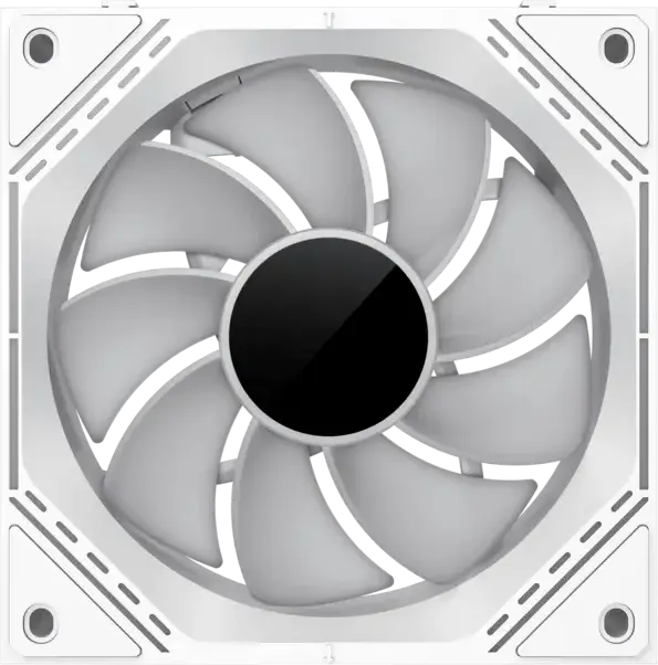Kit Ventilator Geamana Gamemax FN12A-S3I ARGB, Alb, 120mm PWM cu Rulment Hidraulic, 800-1600 RPM, 49.54 CFM, Infinity Mirror, 3 bucati, Compatibil Aura Sync