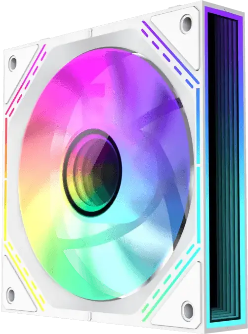 Kit Ventilator Geamana Gamemax FN12A-S3I ARGB, Alb, 120mm PWM cu Rulment Hidraulic, 800-1600 RPM, 49.54 CFM, Infinity Mirror, 3 bucati, Compatibil Aura Sync